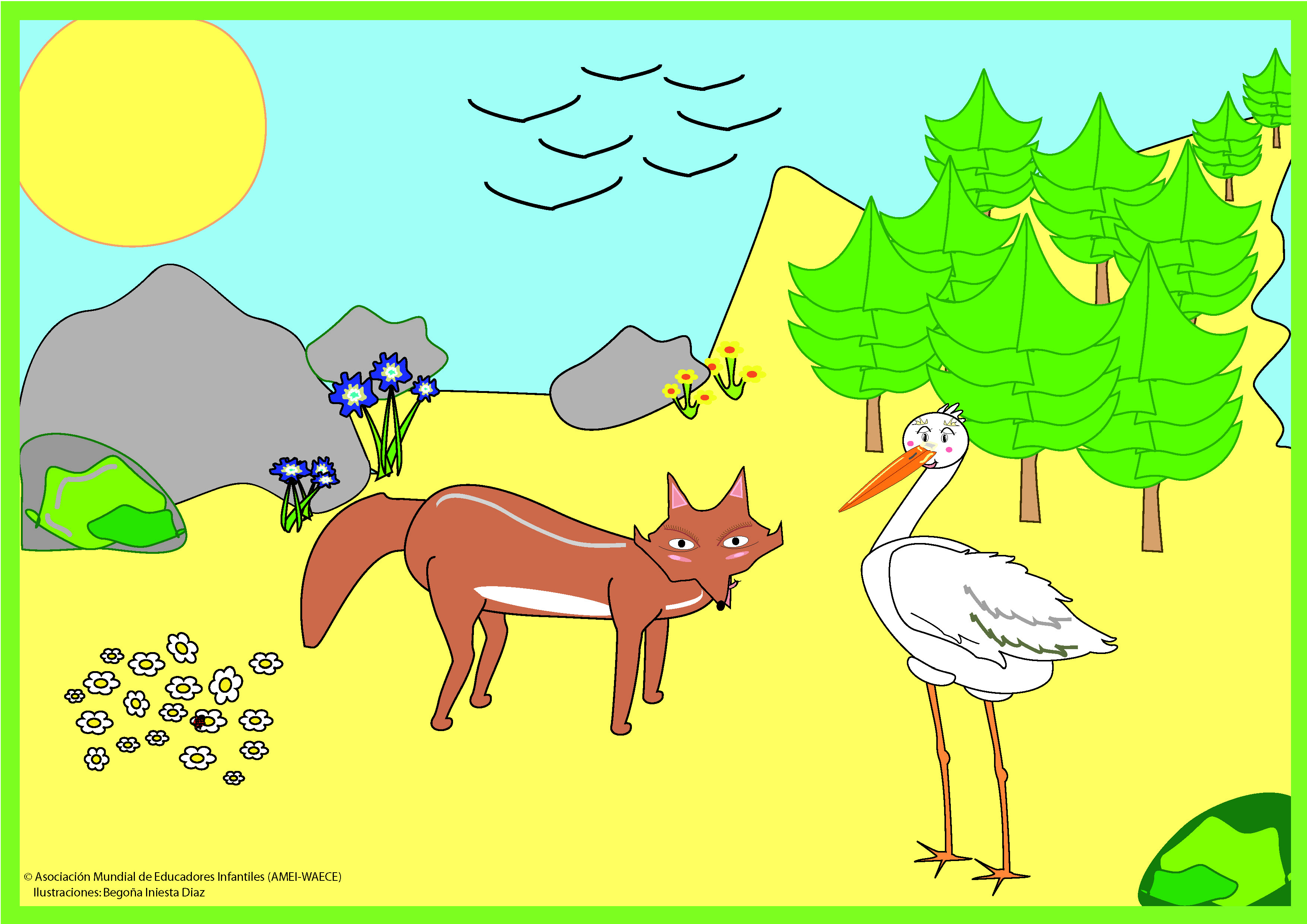 La Zorra y la Cigüeña